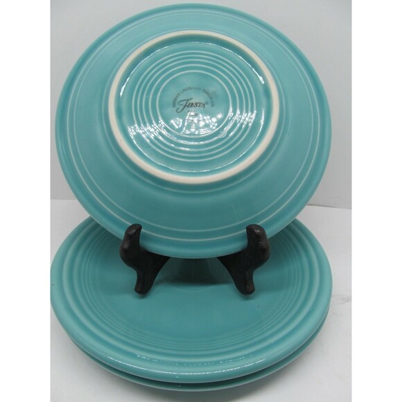 Homer Laughlin Fiesta Green Salad Side Plates 7 1/4" Bundle of 3 - Picture 3 of 6